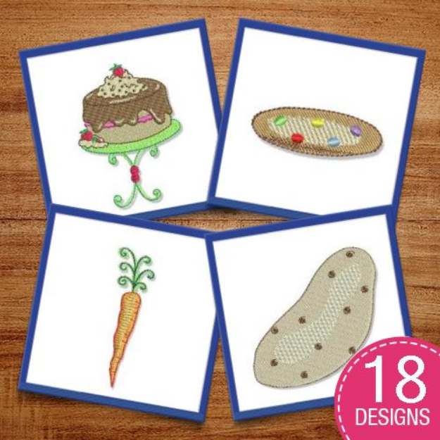 Picture of Swirly Cookbook Embroidery Design Pack