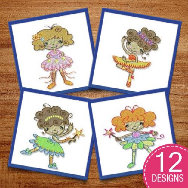 Picture of Ballet Cuties Embroidery Design Pack