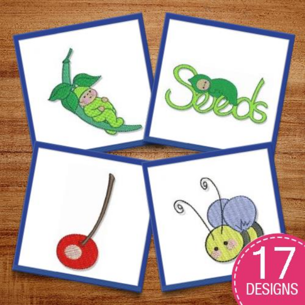Picture of Bubba Boo In The Garden Embroidery Design Pack