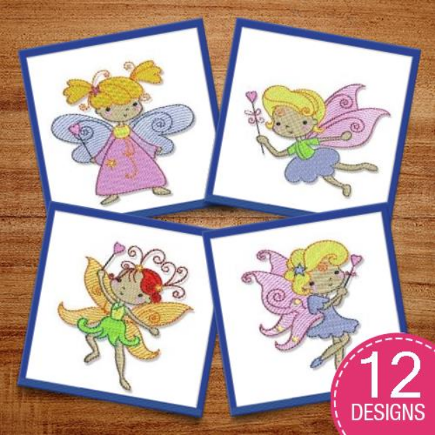 Picture of Fairy Love Embroidery Design Pack