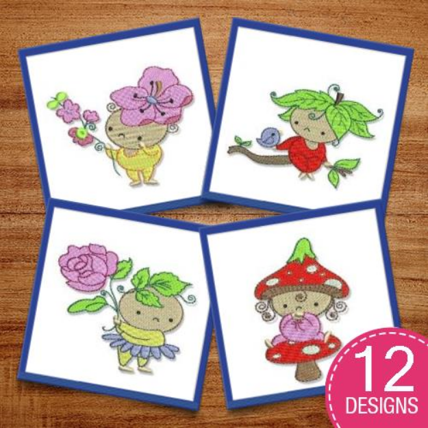 Picture of Blossom Babes Embroidery Design Pack