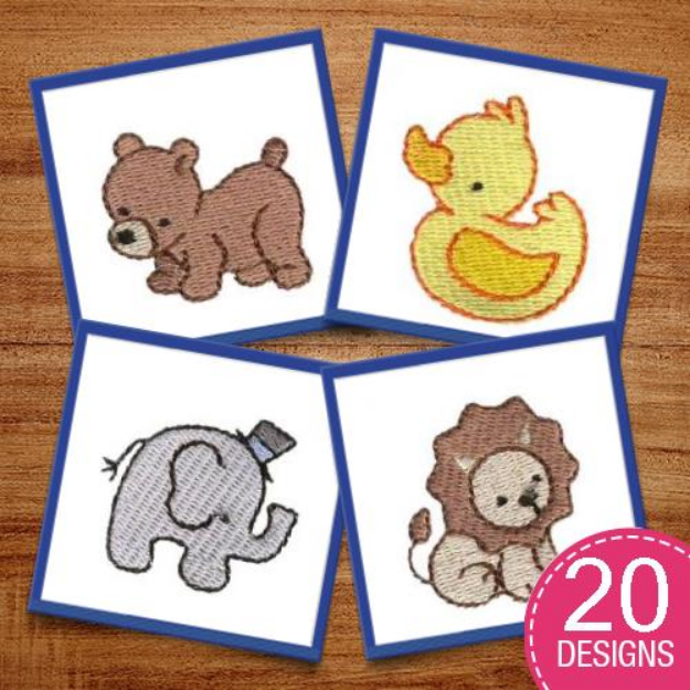 Picture of Animal Minis Embroidery Design Pack