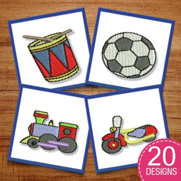 Picture of Boys Minis Embroidery Design Pack