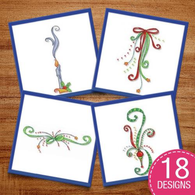 Picture of Christmas Doodads 5x7 Embroidery Design Pack