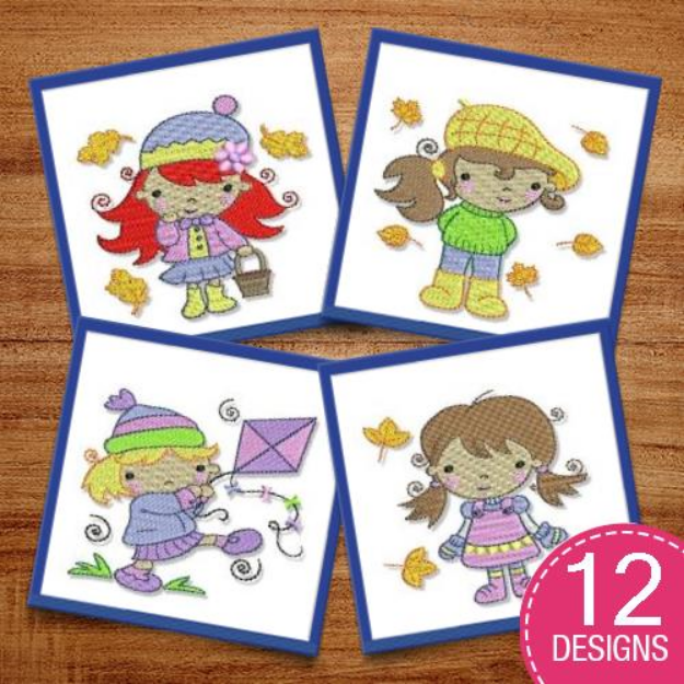 Picture of Autumn Cuties Embroidery Design Pack