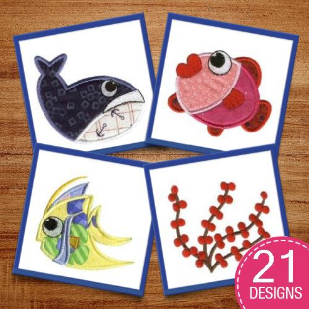 Picture of Sea Squirts Applique Too Embroidery Design Pack