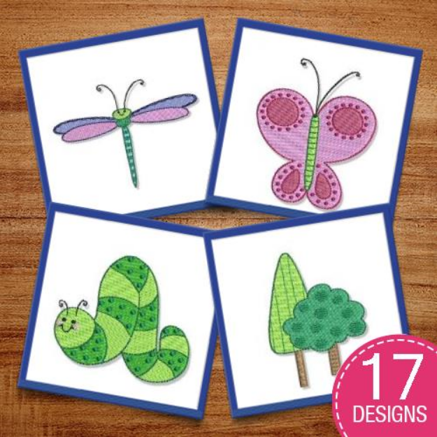 Picture of Spring Time Fun Embroidery Design Pack