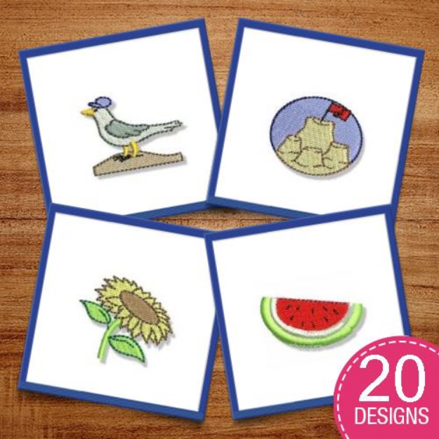 Picture of Summer Minis Embroidery Design Pack