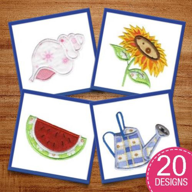 Picture of Summer Applique Embroidery Design Pack
