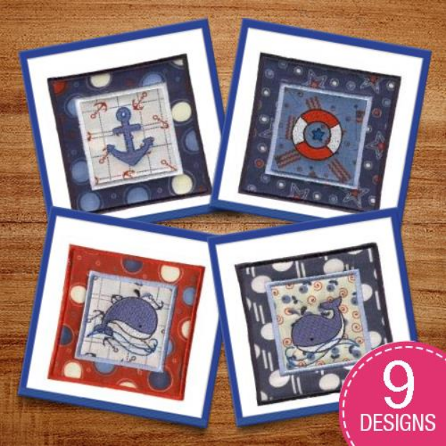 Picture of Nautical Applique Blocks Embroidery Design Pack
