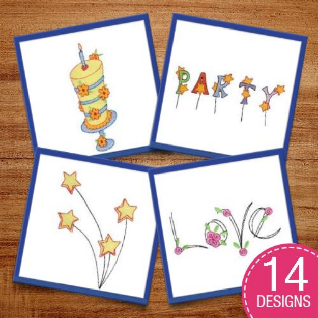 Picture of Celebrate Embroidery Design Pack