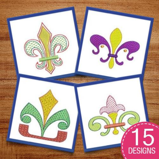 Picture of Fleur De Lis Embroidery Design Pack