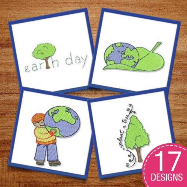Picture of Earth Day Embroidery Design Pack