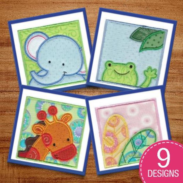 Picture of Monkey Friends Applique Blocks Embroidery Design Pack