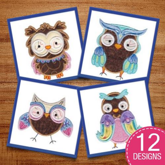 Picture of What A Hoot Applique Embroidery Design Pack