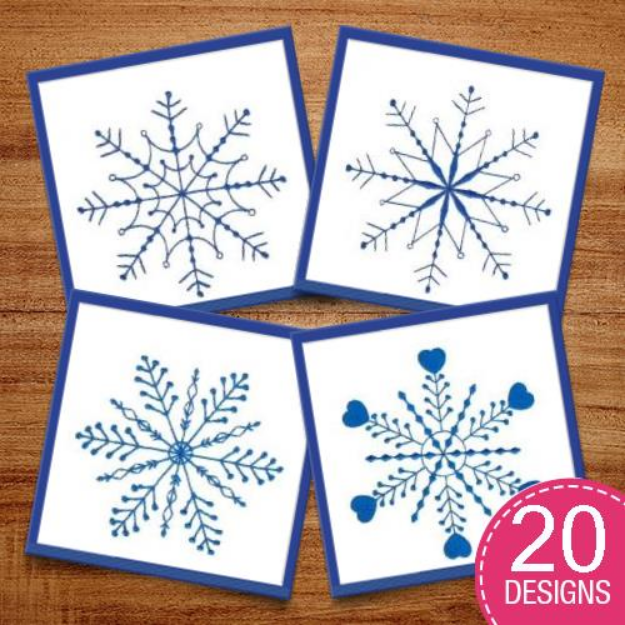 Picture of Snowflakes Embroidery Design Pack