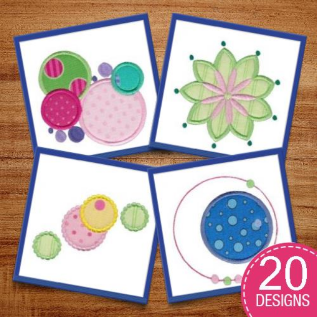 Picture of Lots Of Dots Applique Embroidery Design Pack