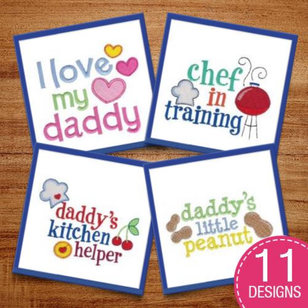 Picture of Dear Daddy Embroidery Design Pack
