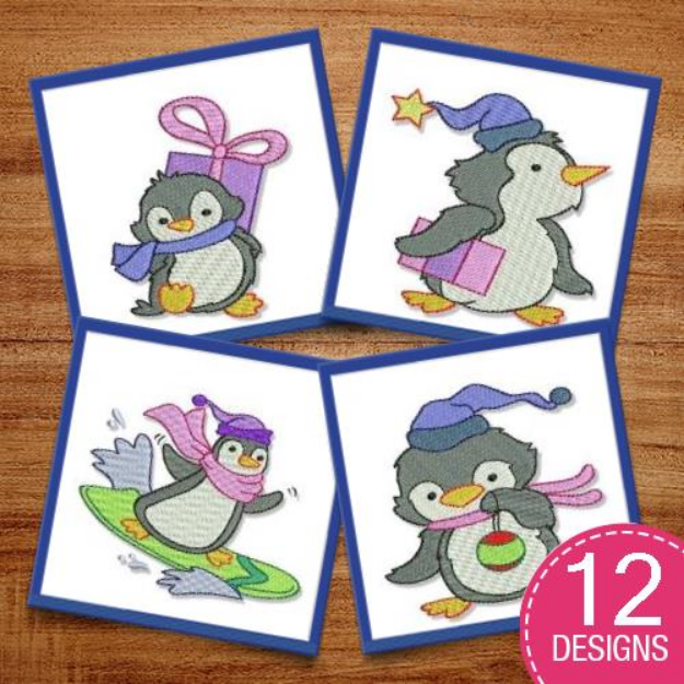 Picture of Penguin Power Embroidery Design Pack