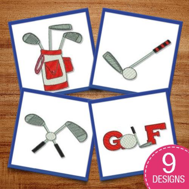 Picture of Golf Embroidery Design Pack