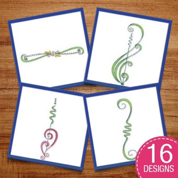 Picture of Swirly Doodads 5x7 Embroidery Design Pack