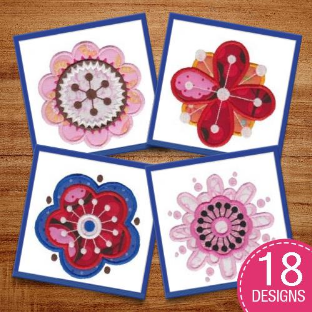 Picture of Fabulous Flowers Applique Embroidery Design Pack