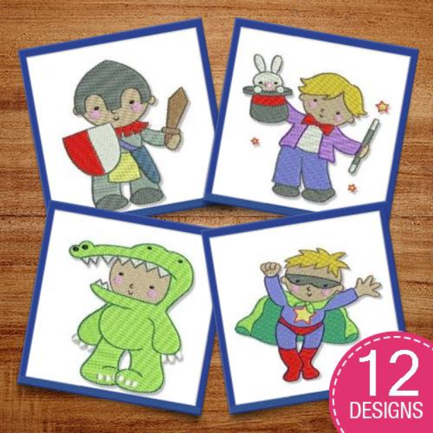 Picture of Boys Dress Up Embroidery Design Pack