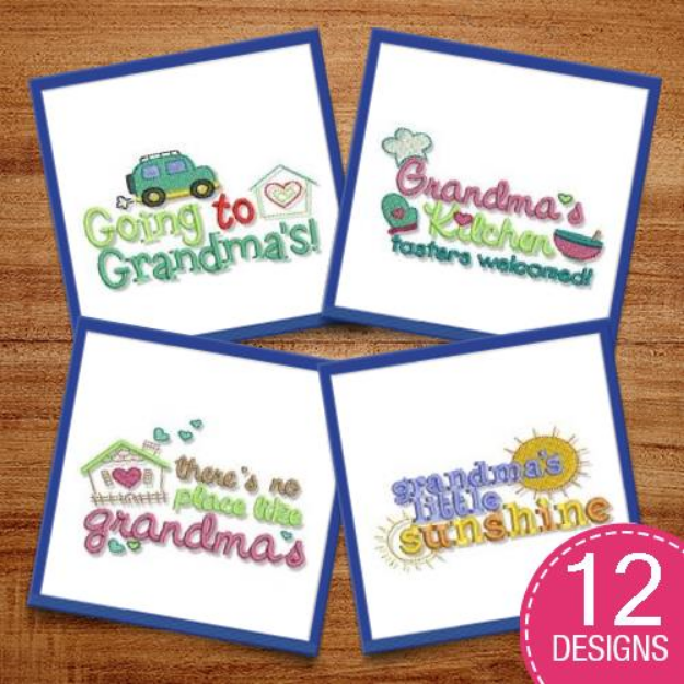 Picture of Dear Grandma Embroidery Design Pack