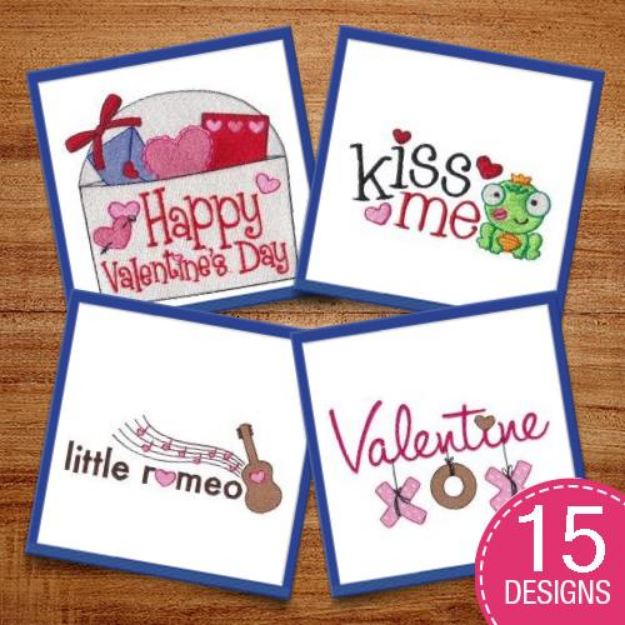 Picture of Valentines Sentiments Embroidery Design Pack