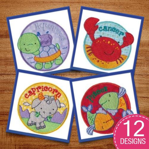 Picture of Little Zodiac Embroidery Design Pack