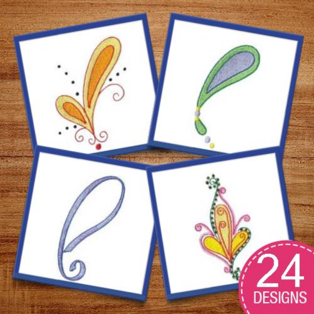 Picture of Pretty Paisley Embroidery Design Pack
