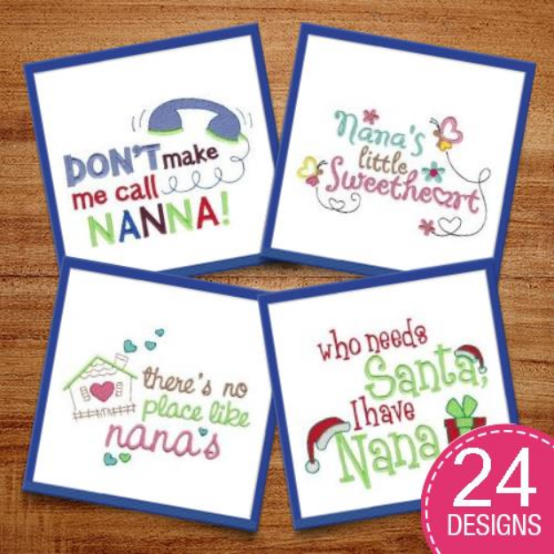Picture of Dear Nana Embroidery Design Pack