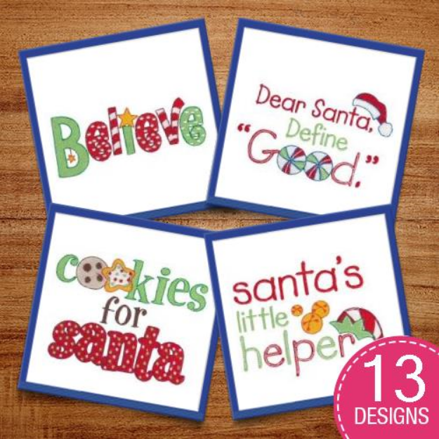 Picture of Christmas Sentiments Too Embroidery Design Pack