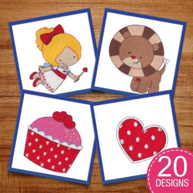 Picture of Little Valentine Embroidery Design Pack