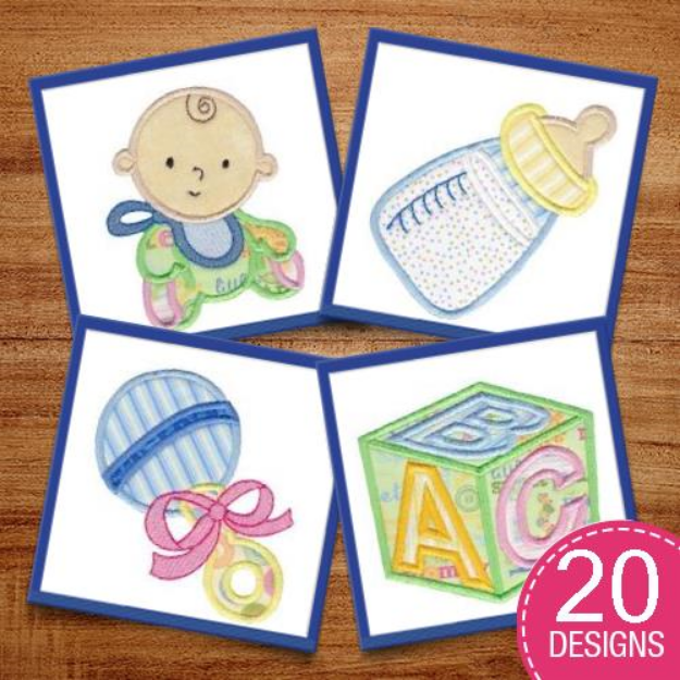 Picture of My Baby Applique Embroidery Design Pack