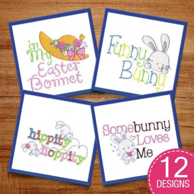 Picture of Easter Sentiments Embroidery Design Pack