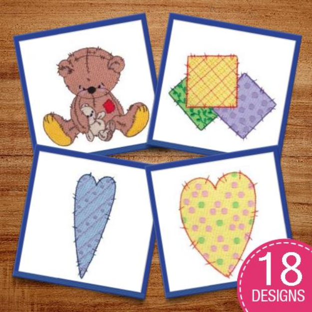 Picture of Raggedy Bears Embroidery Design Pack