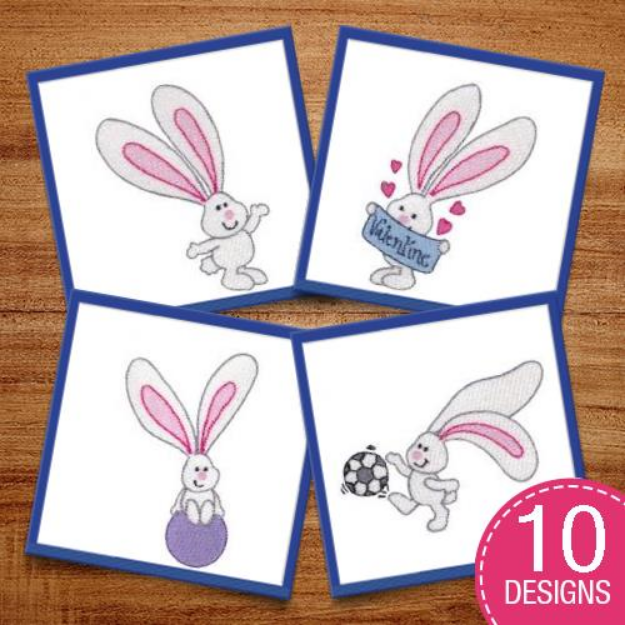 Picture of Bunny Big Ears Embroidery Design Pack