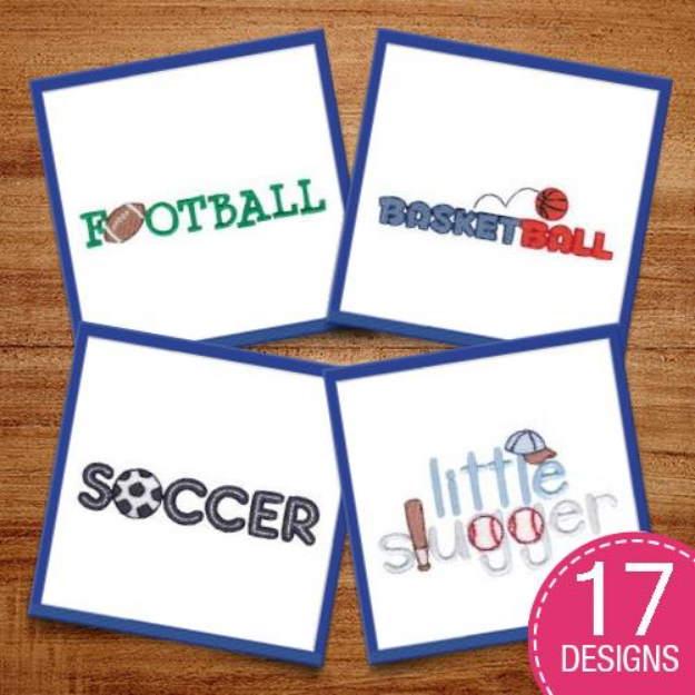 Picture of Sports Sentiments Embroidery Design Pack