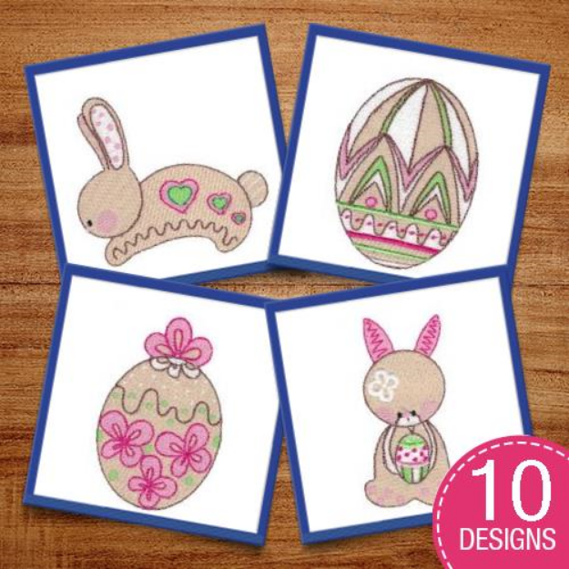 Picture of A Ginger Easter Embroidery Design Pack