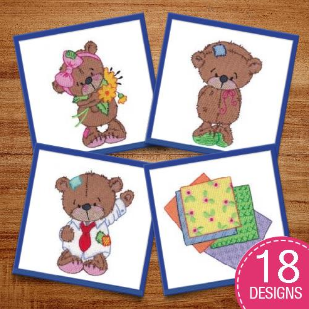 Picture of Raggedy Bears Too Embroidery Design Pack