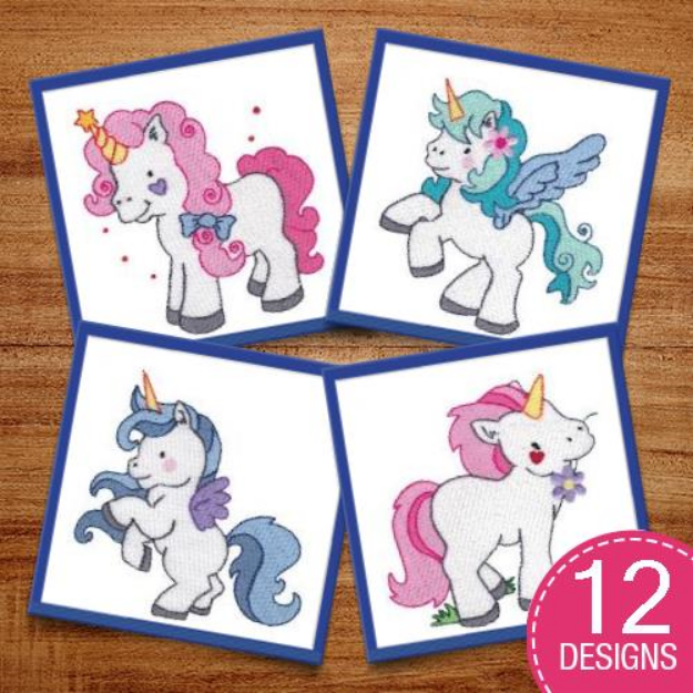 Picture of Unicorns Embroidery Design Pack