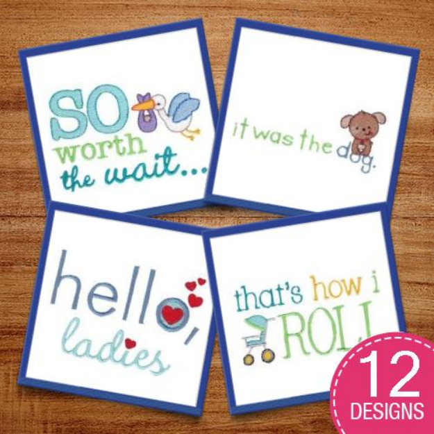 Picture of Adorable Sentiments Embroidery Design Pack