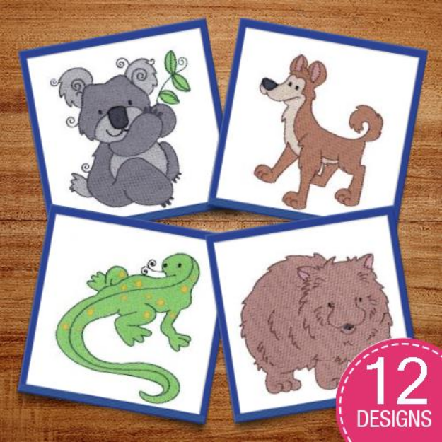 Picture of Aussie Animals Embroidery Design Pack