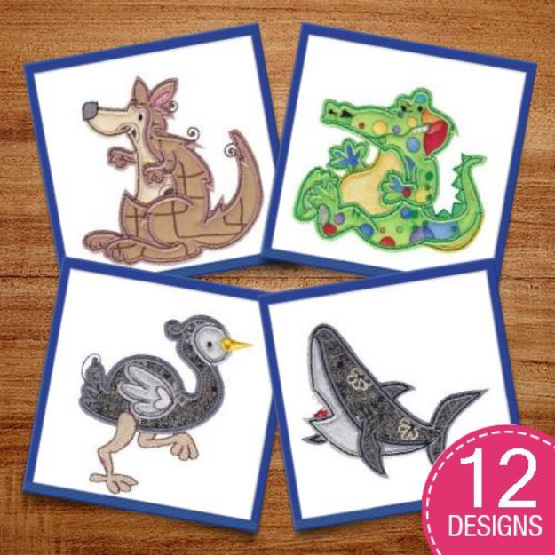 Picture of Aussie Animals Applique Embroidery Design Pack