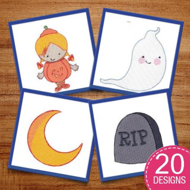 Picture of Halloweenies Embroidery Design Pack