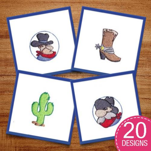 Picture of Western Minis Embroidery Design Pack
