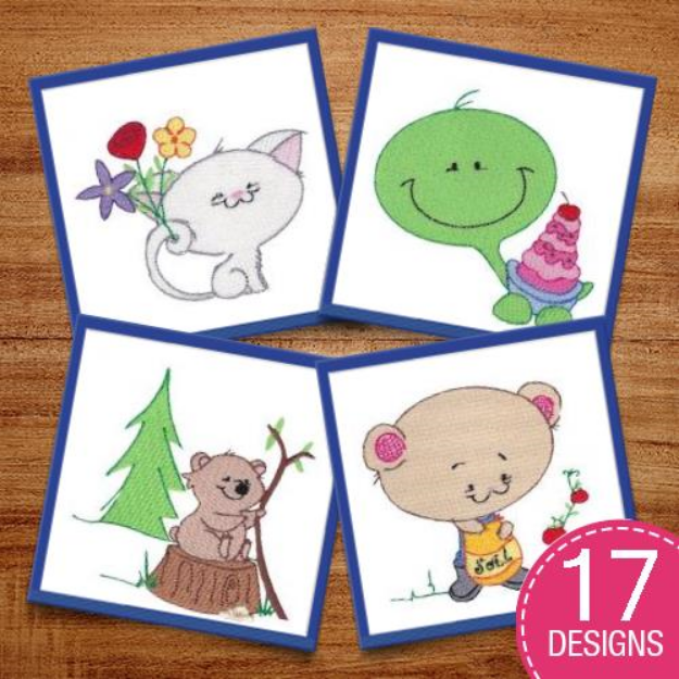 Picture of Cuddle Me Critters Embroidery Design Pack