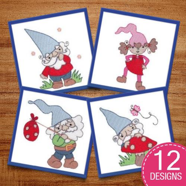 Picture of Gnomes Embroidery Design Pack