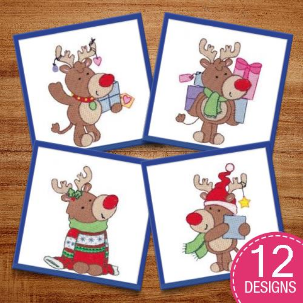 Picture of Rudolf Embroidery Design Pack